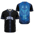 Amazing Jesus Lion Blue Black Baseball Jersey S-5XL