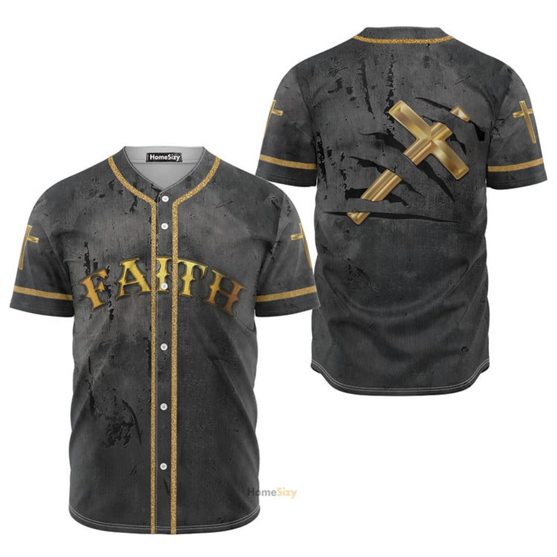 Faith Cross Jesus Baseball Jersey S-5XL