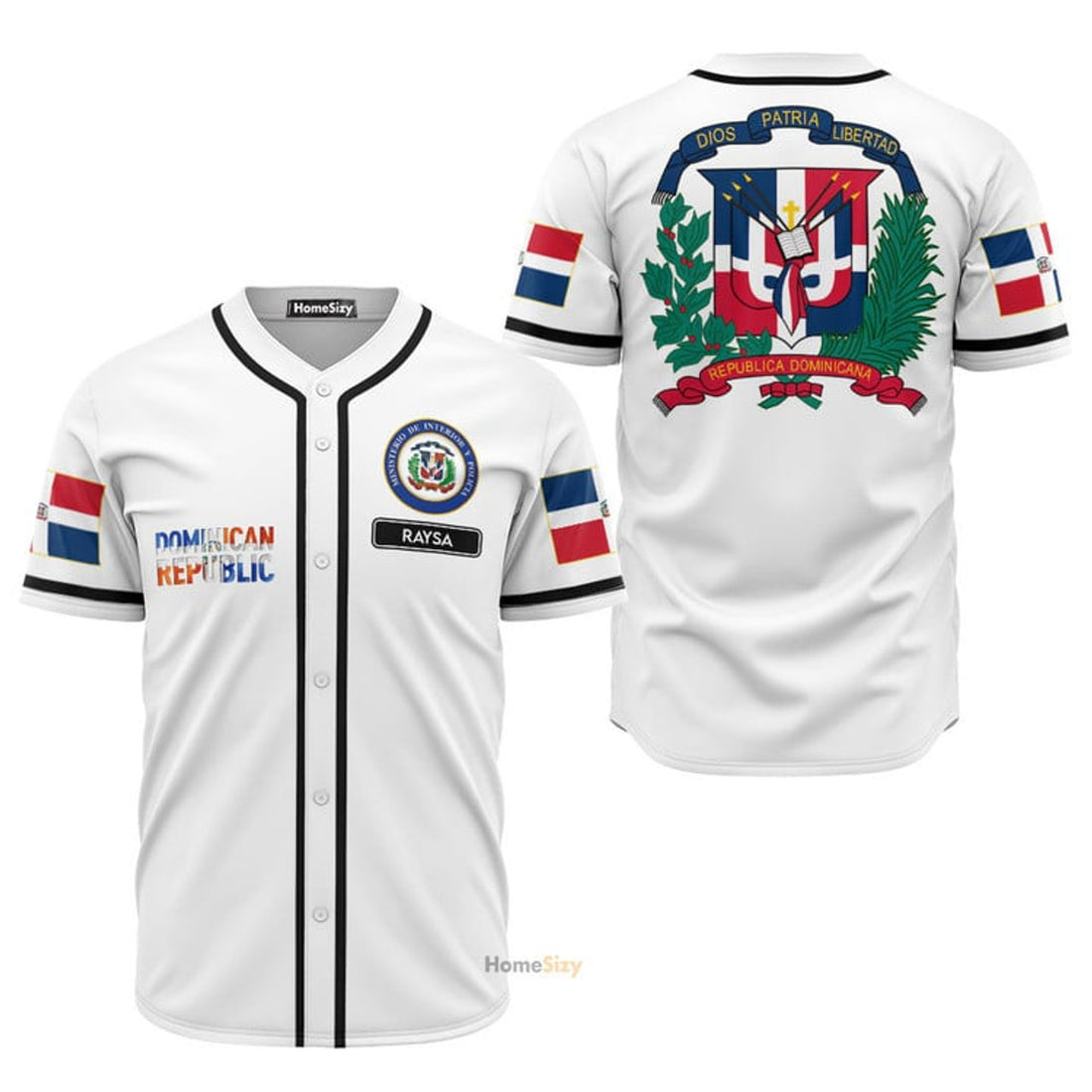 Custom Name Proud Of Dominican Republic Baseball Jersey S-5XL