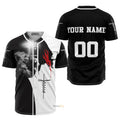 Custom Name Jesus and Lion Personalized Baseball Jersey S-5XL