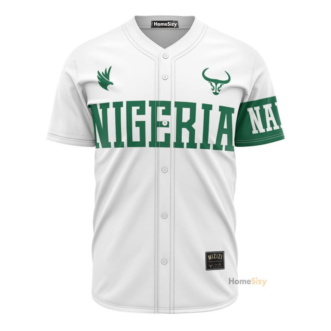 Custom Name Nigeria Personalized Baseball Jersey S-5XL