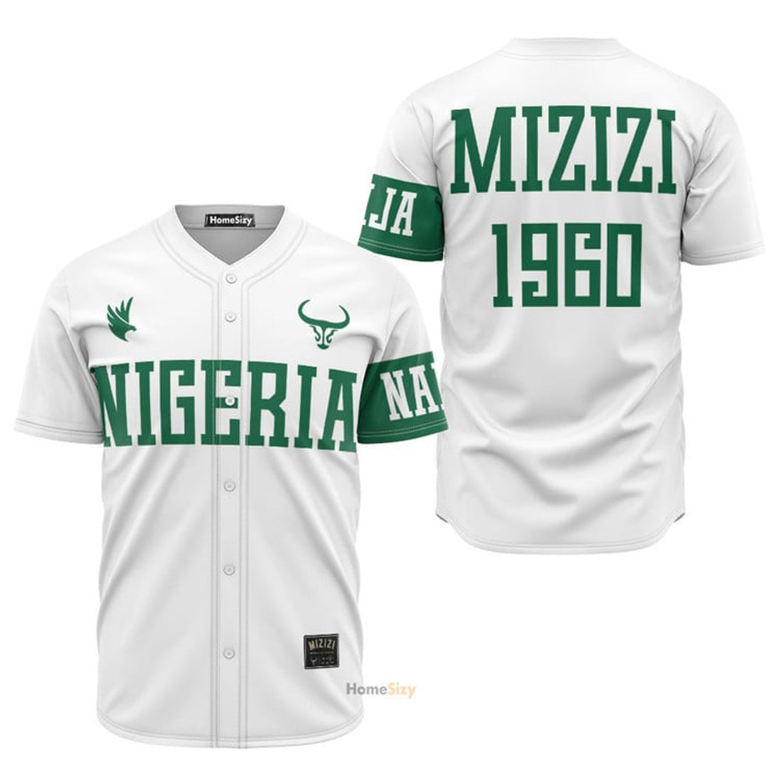 Custom Name Nigeria Personalized Baseball Jersey S-5XL