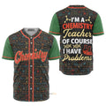 Custom Chemistry Teacher Baseball Jersey S-5XL