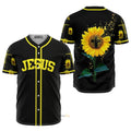 Holiday Jesus Sunflower Baseball Jersey S-5XL