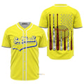 Personalized Baseball Jersey Softball Yellow Baseball Jersey S-5XL