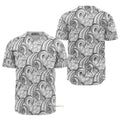 Zentangle Flower Pattern Baseball Jersey S-5XL
