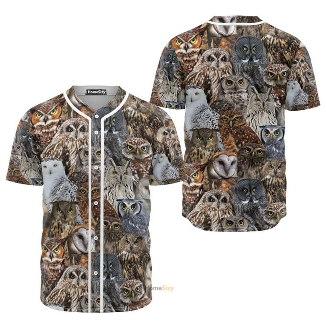 Awesome Owl Baseball Jersey S-5XL