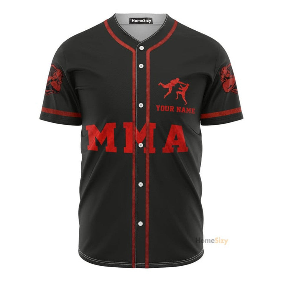 Custom Name MMA Mixed Martial Arts Baseball Jersey S-5XL