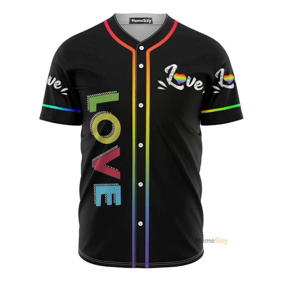 LGBT Love Love Baseball Jersey S-5XL