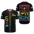LGBT Love Love Baseball Jersey S-5XL