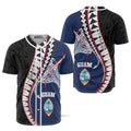 Guam Polynesian Manta Baseball Jersey S-5XL
