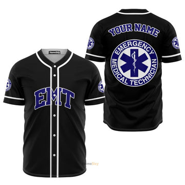 Custom Baseball Jersey EMT Emergency Medical Technicians Baseball Jersey S-5XL