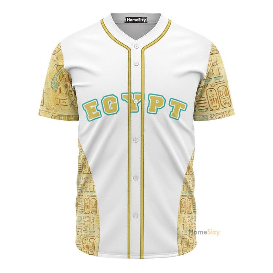Custom Name Egypt Pattern Personalized Baseball Jersey S-5XL