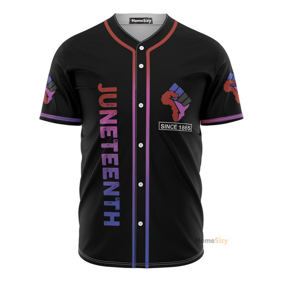 Custom Name Juneteenth Since 1865 In Pink Baseball Jersey S-5XL