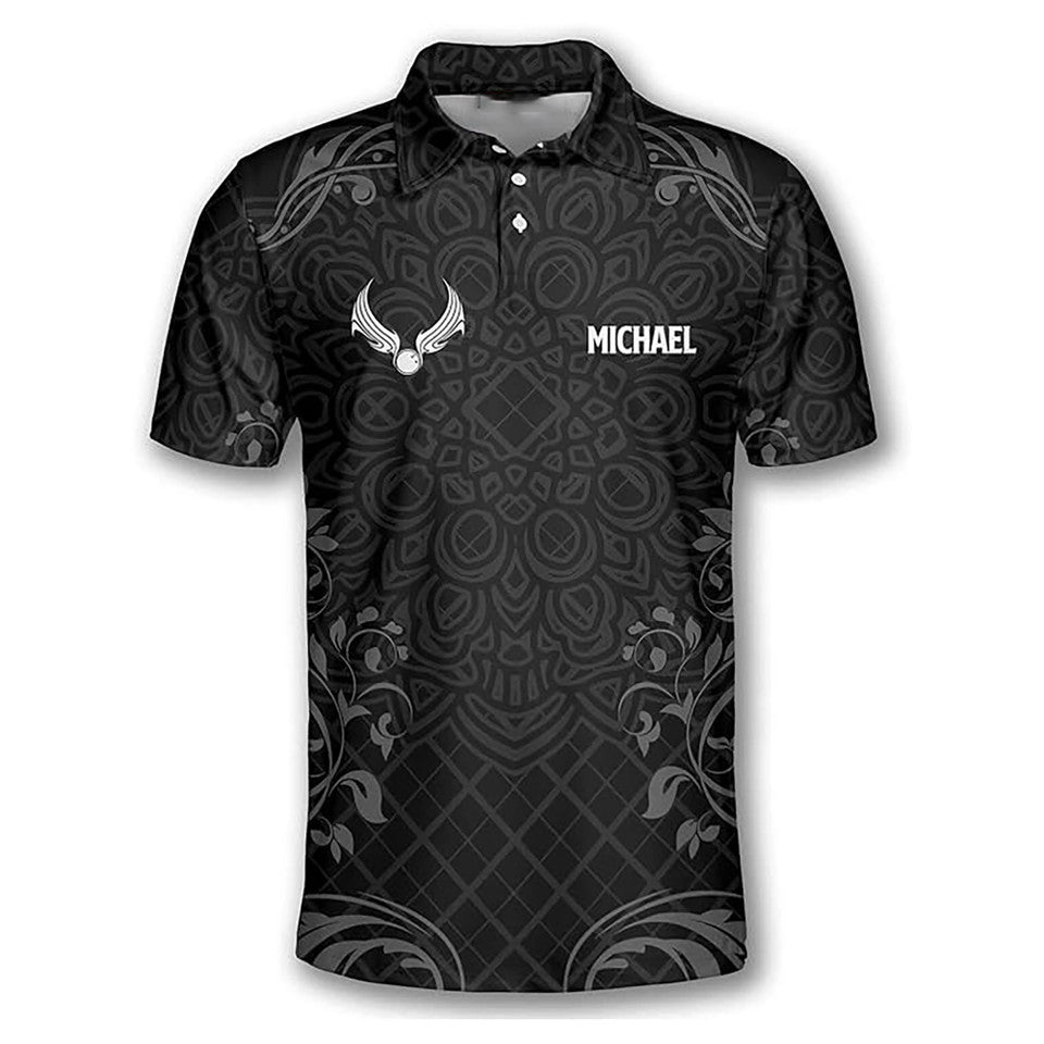 Custom Viking Bowling Pattern Men's Polo Shirt S-5XL