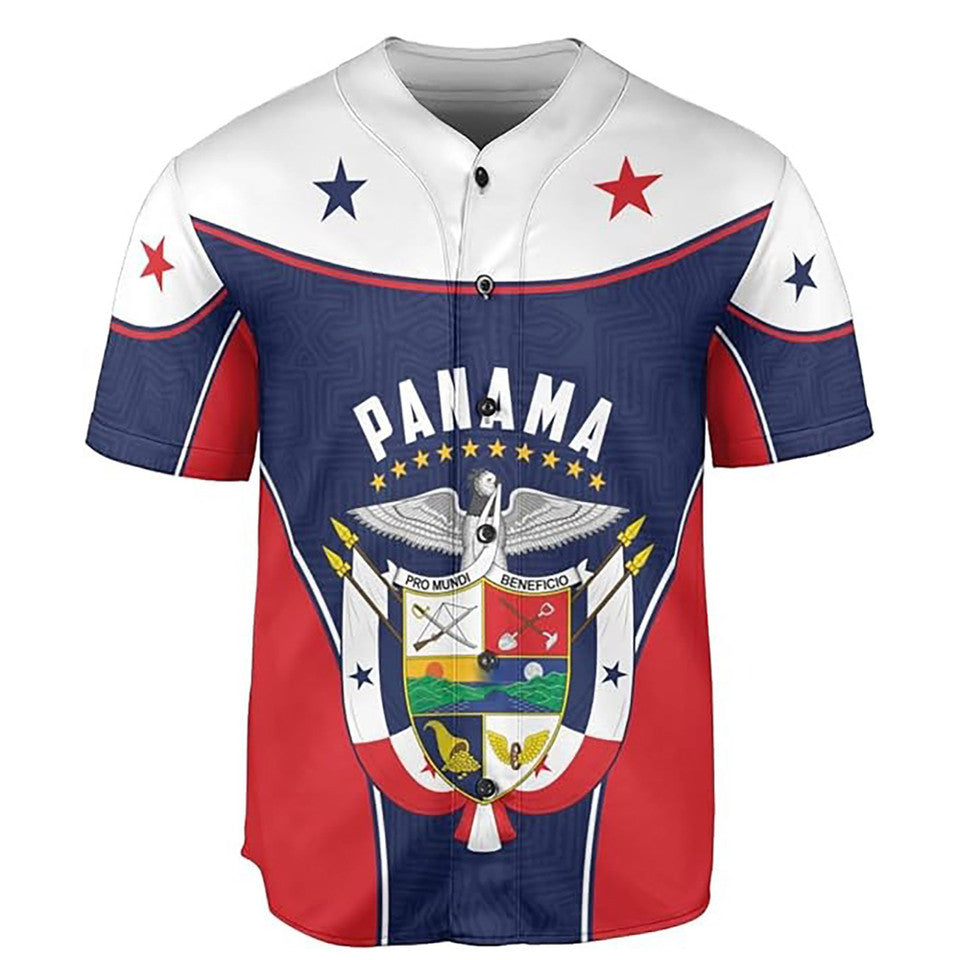 Personalized Name Panama Flag Coat of Arms Symbol Baseball Jersey S-5XL