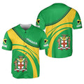 Personalized Name Jamaica Flag Coat of Arms Symbol Baseball Jersey S-5XL