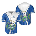 Custom Name White Blue El Salvador Baseball Jersey Shirt S-5XL