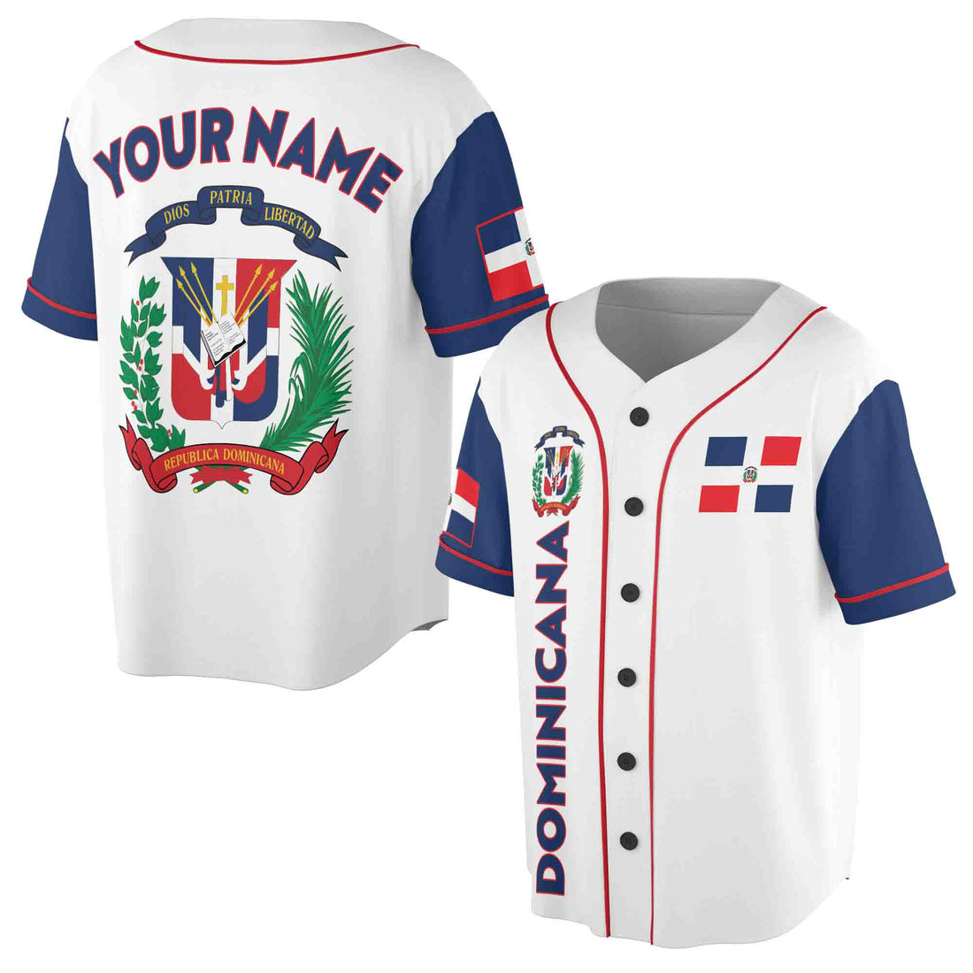Personalized Dominican Republic Dominicana Baseball Jersey S-5XL