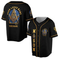 Square & Compass with Key Custom Lodge Name Number 3D Baseball Jersey Size S-5XL