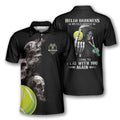 Custom Tennis Hello Darkness My Old Friend Skull Printed Men's Polo Shirt S-5XL