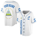 Personalized Nicaragua Flag Coat of Arms Baseball Jersey S-5XL