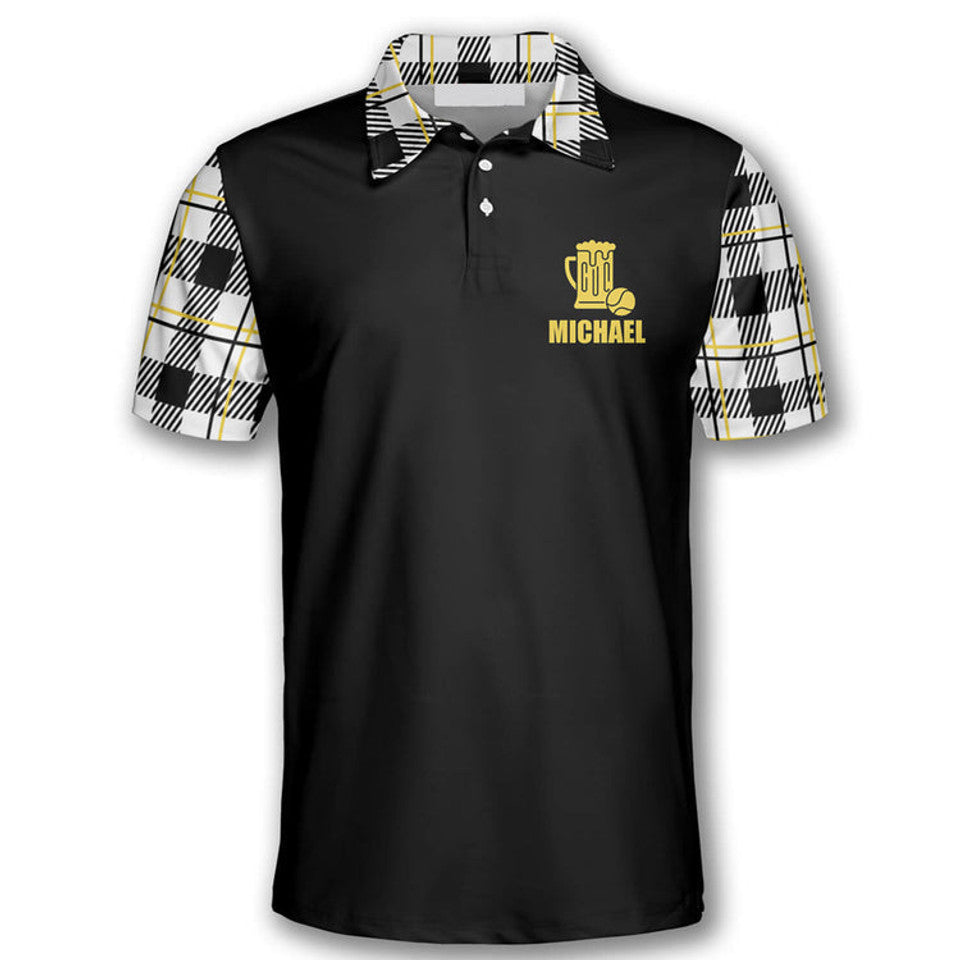 Custom Tennis Today's Forecast With A Chance Of Drinking Men's Polo Shirt S-5XL