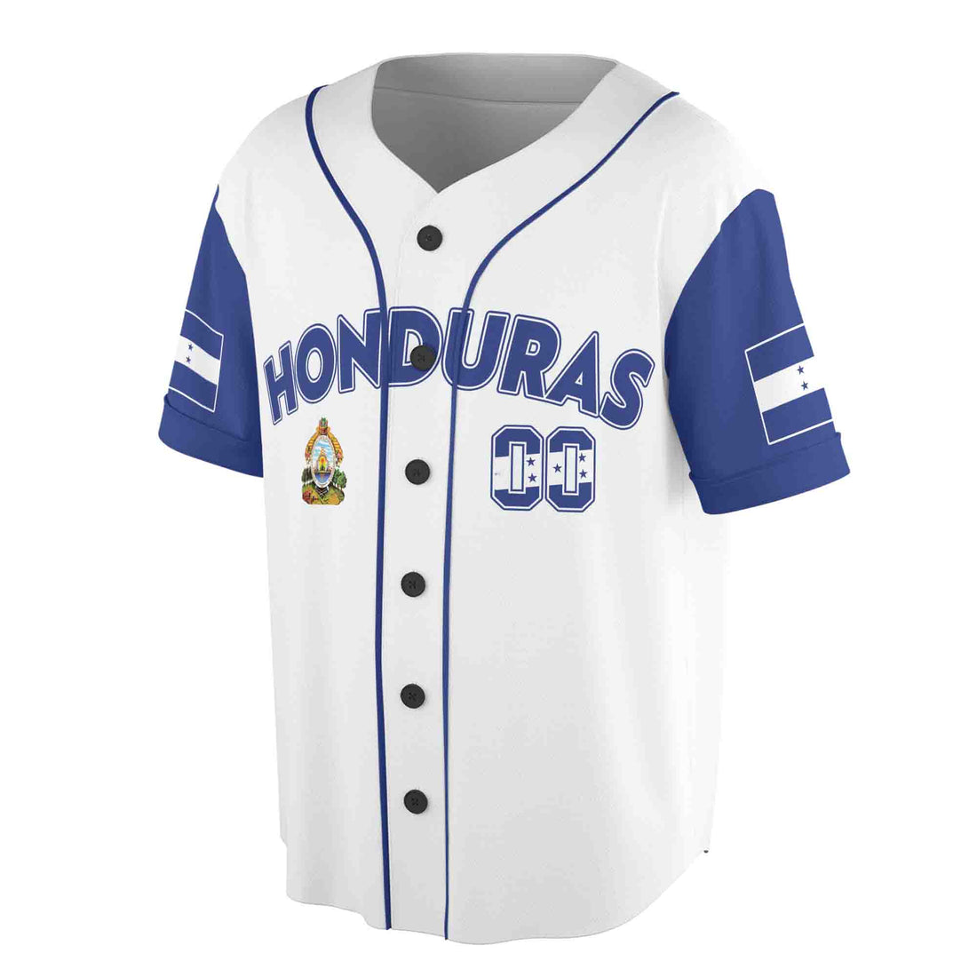 Custom Name Number Honduras Flag Honduras Coat of Arms 3D Baseball Jersey Size S-5XL
