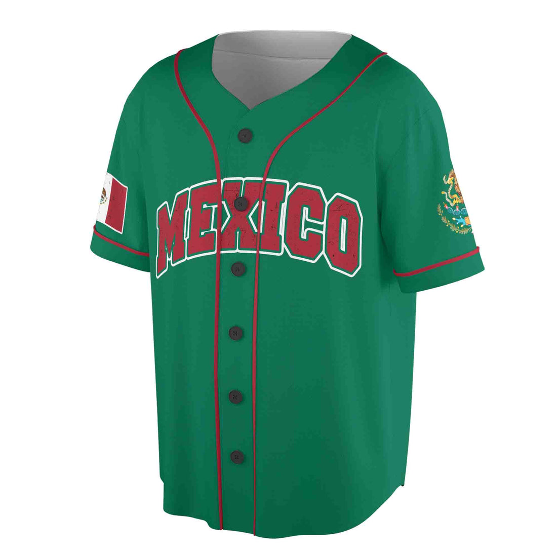 Aztec Mexican Skull Green 3D Baseball Jersey Size S-5XL