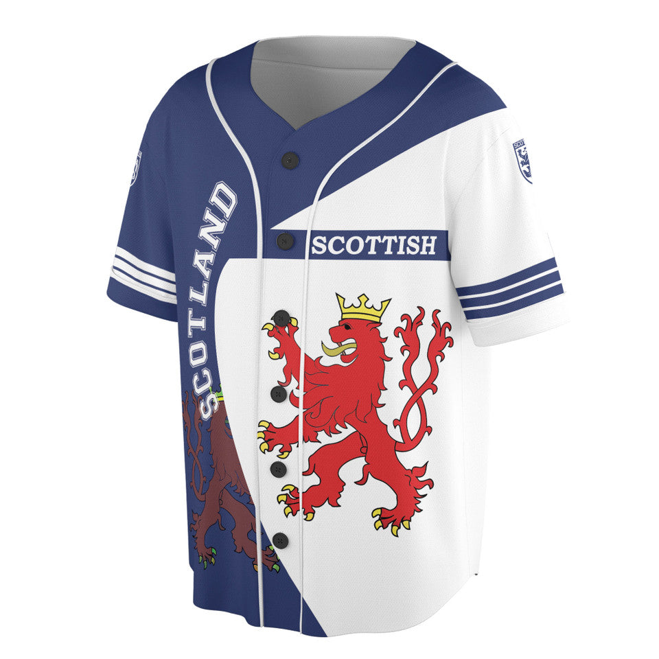 Patriotic Scotland Lion Coat of Arms Baseball Jersey S-5XL