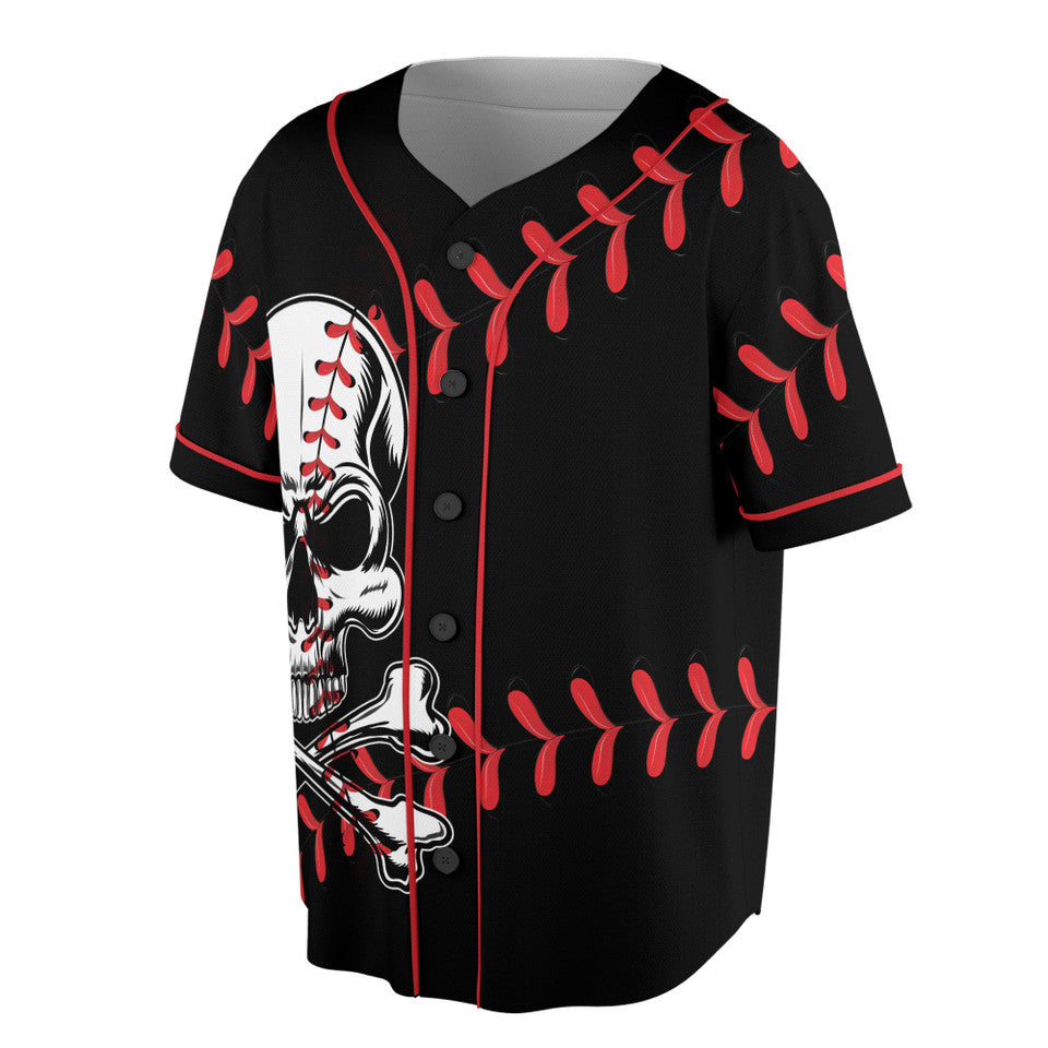 Custom 11 Ball N Skull Baseball Jersey S-5XL