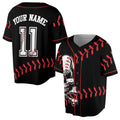 Custom 11 Ball N Skull Baseball Jersey S-5XL