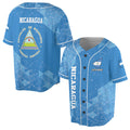 Custom Patriotic Nicaragua Coat of Arms Baseball Jersey S-5XL