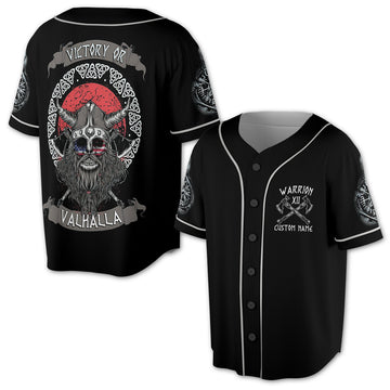 Custom Victor of Valhalla Viking Skull Jersey Baseball Jersey S-5XL