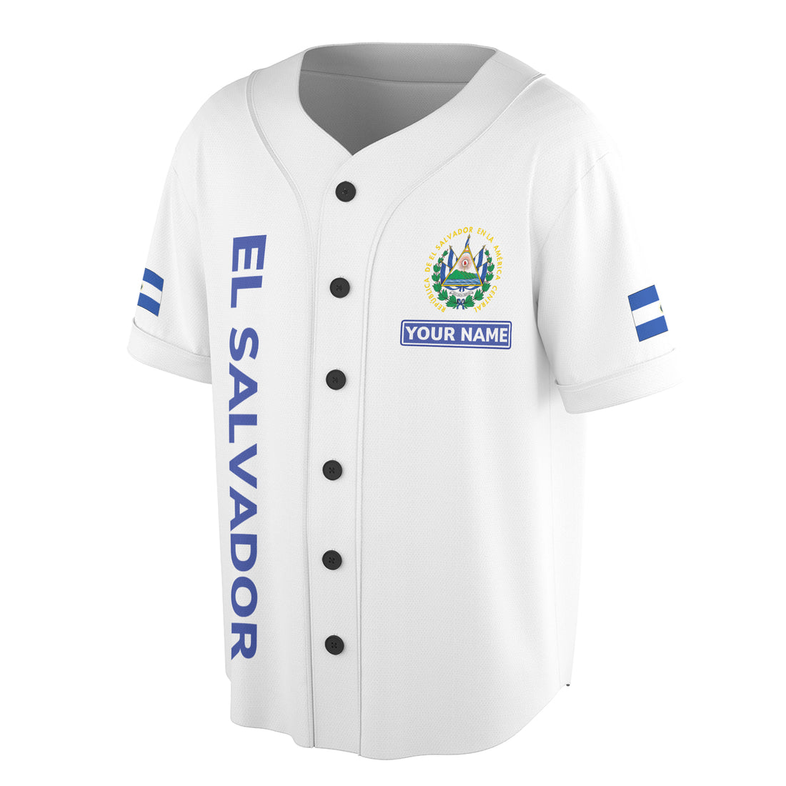 Personalized Name White El Salvador Baseball Jersey Shirt S-5XL