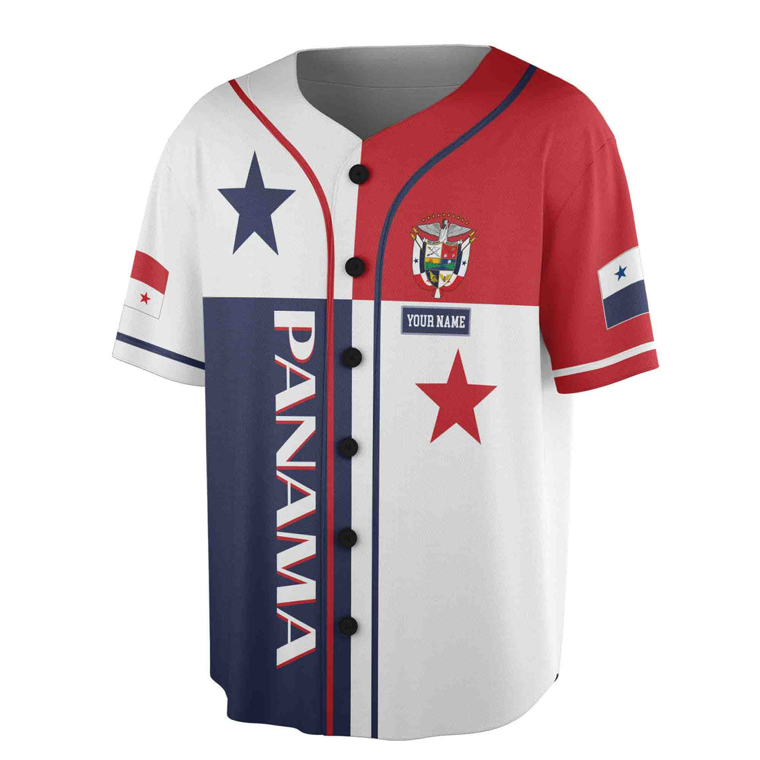 Personalized Name Panama Flag Coat of Arms Baseball Jersey S-5XL