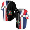 Personalized Name Dominican Republic Flag Coat of Arms Baseball Jersey S-5XL