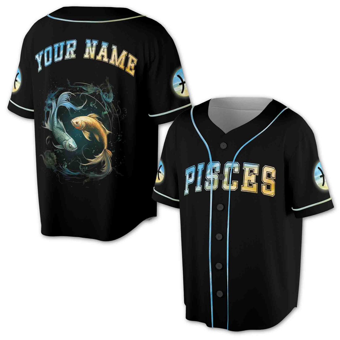 Custom Pisces Baseball Jersey S-5XL, Pisces Horoscope Gift Idea, Birthday Gift Baseball Jersey S-5XL