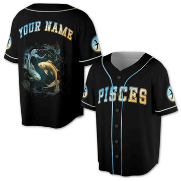 Custom Pisces Baseball Jersey S-5XL, Pisces Horoscope Gift Idea, Birthday Gift Baseball Jersey S-5XL