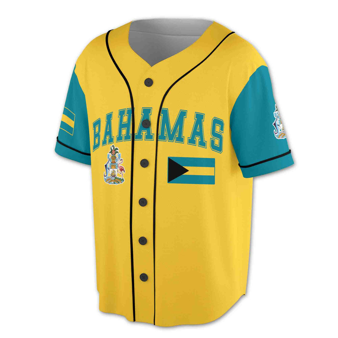 Custom Name Number Bahamas Flag Honduras Coat of Arms 3D Baseball Jersey Size S-5XL