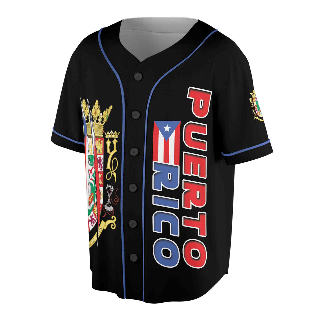 Customize Name Number Puerto Rico Puerto Rican Flag Baseball Jersey S-5XL