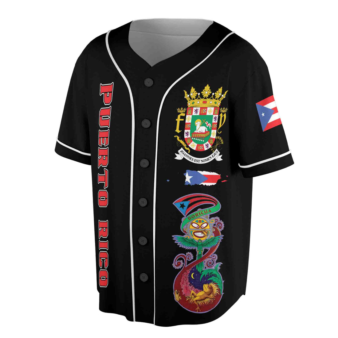 Customize Name Number Puerto Rico Puerto Rican Flag Boricua Spirit Baseball Jersey S-5XL