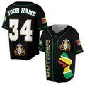 Personalized Name Number Guyana Flag Coat of Arms Baseball Jersey S-5XL