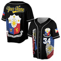 Personalized Name Number Philippines Flag Coat of Arms Baseball Jersey S-5XL