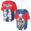 Personalized Name Number Cuba Flag Coat of Arms Patriotic Baseball Jersey S-5XL