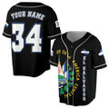 Personalized Name Number El Salvador Flag Coat of Arms Patriotic Black Baseball Jersey S-5XL