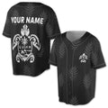 Personalized Name Tribal Turtle Guam Flag Coat Of Arms Baseball Jersey S-5XL