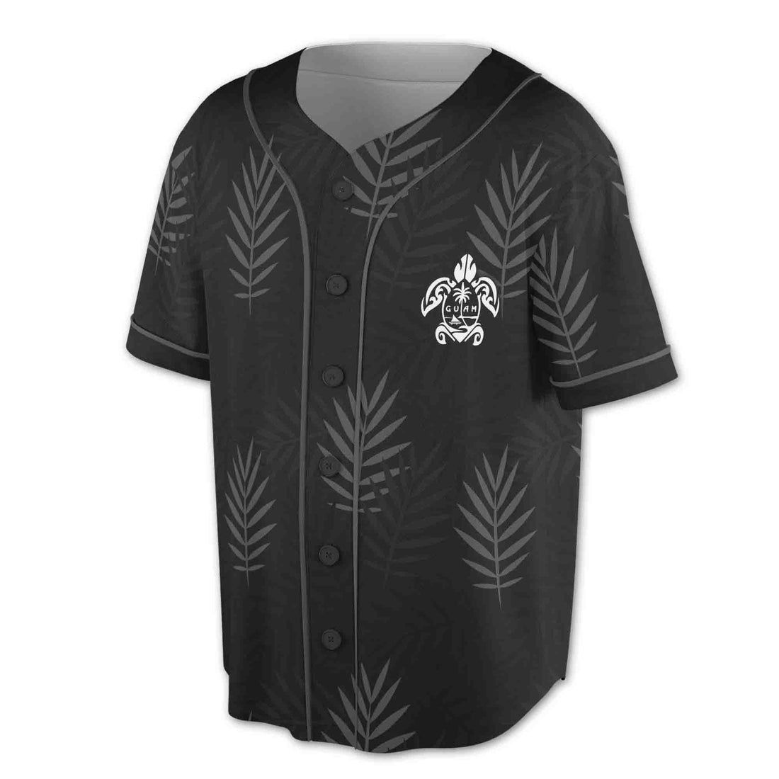 Personalized Name Tribal Turtle Guam Flag Coat Of Arms Baseball Jersey S-5XL