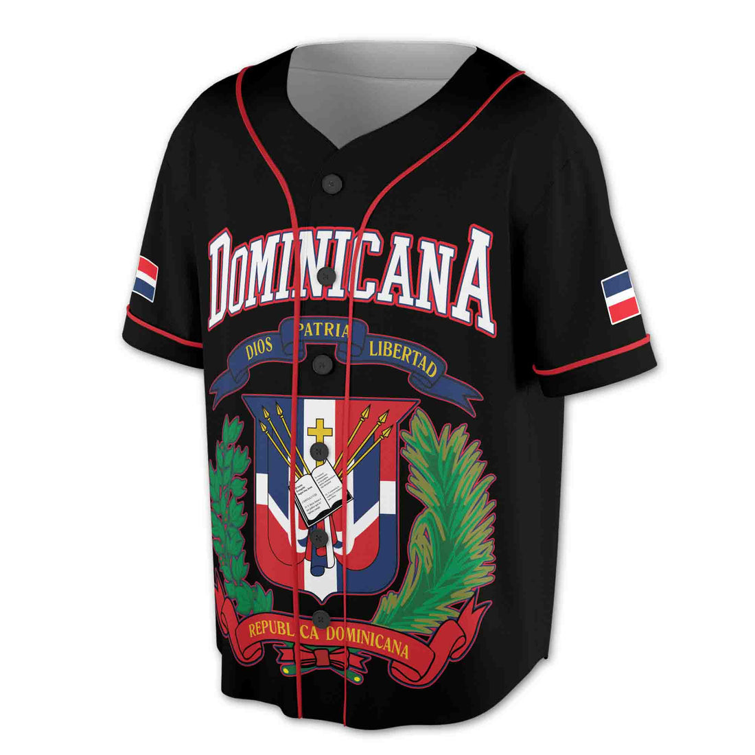 Personalized Name Number Dominican Republic Flag Dominicana Baseball Jersey S-5XL