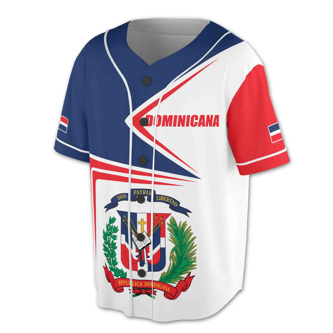Customize Name Number Dominican Republic Flag Dominicana Baseball Jersey S-5XL
